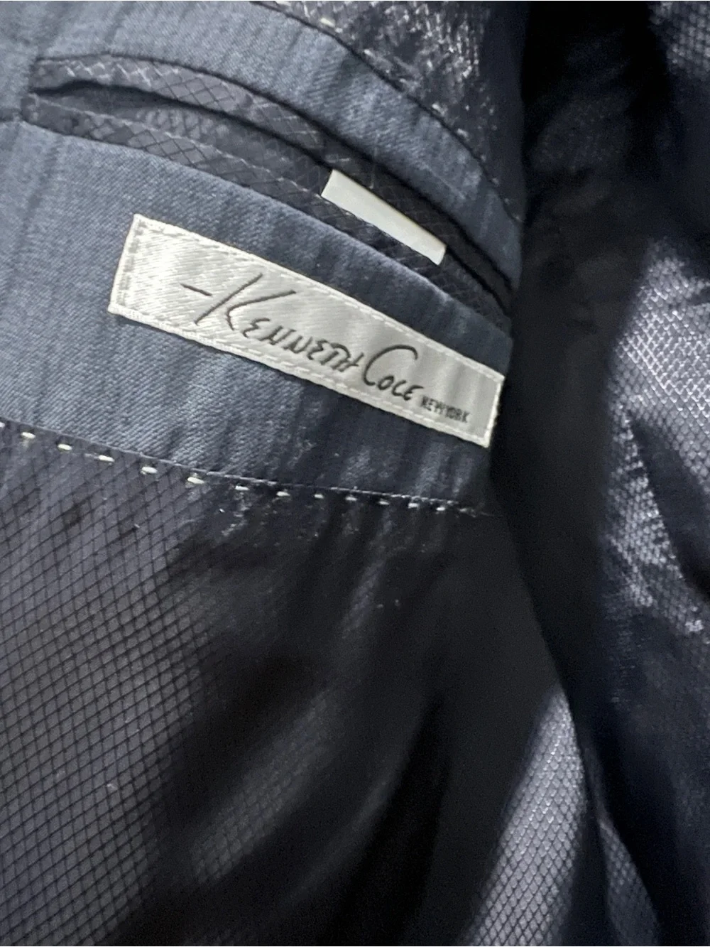 Kenneth Cole New York Men’s 100% Wool Suit Jacket – Charcoal Gray – 43L